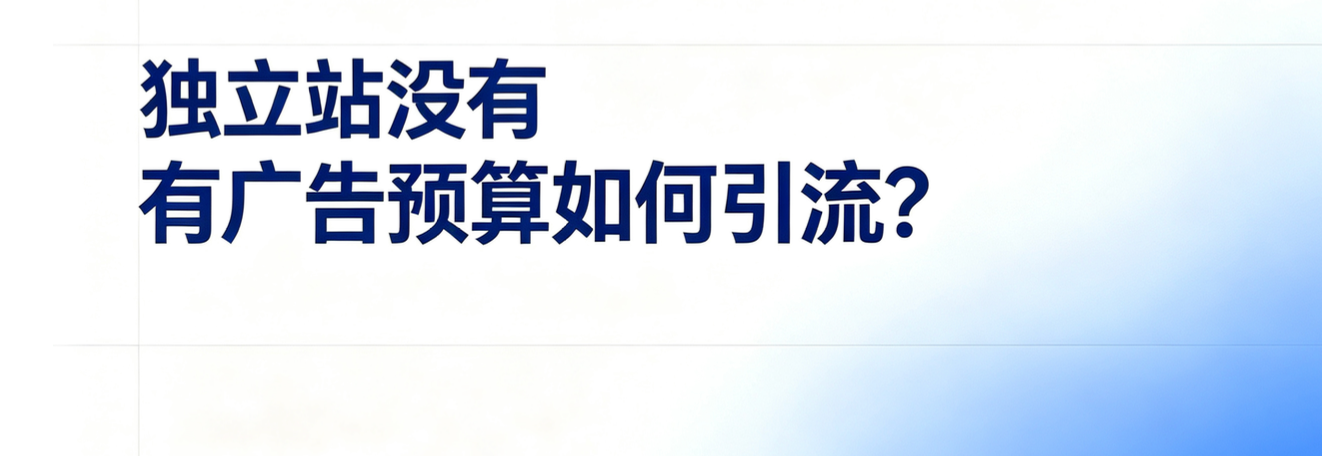 独立站没有广告预算如何引流?